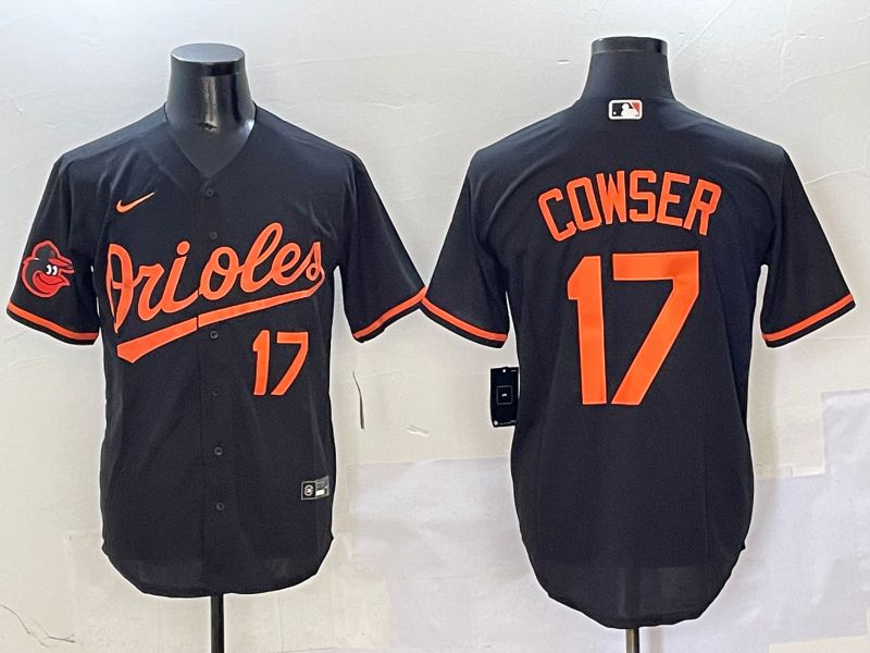 Men Baltimore Orioles #17 Cowser Black Game 2025 Nike MLB Jersey style 9